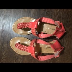 Salmon colored sandals
